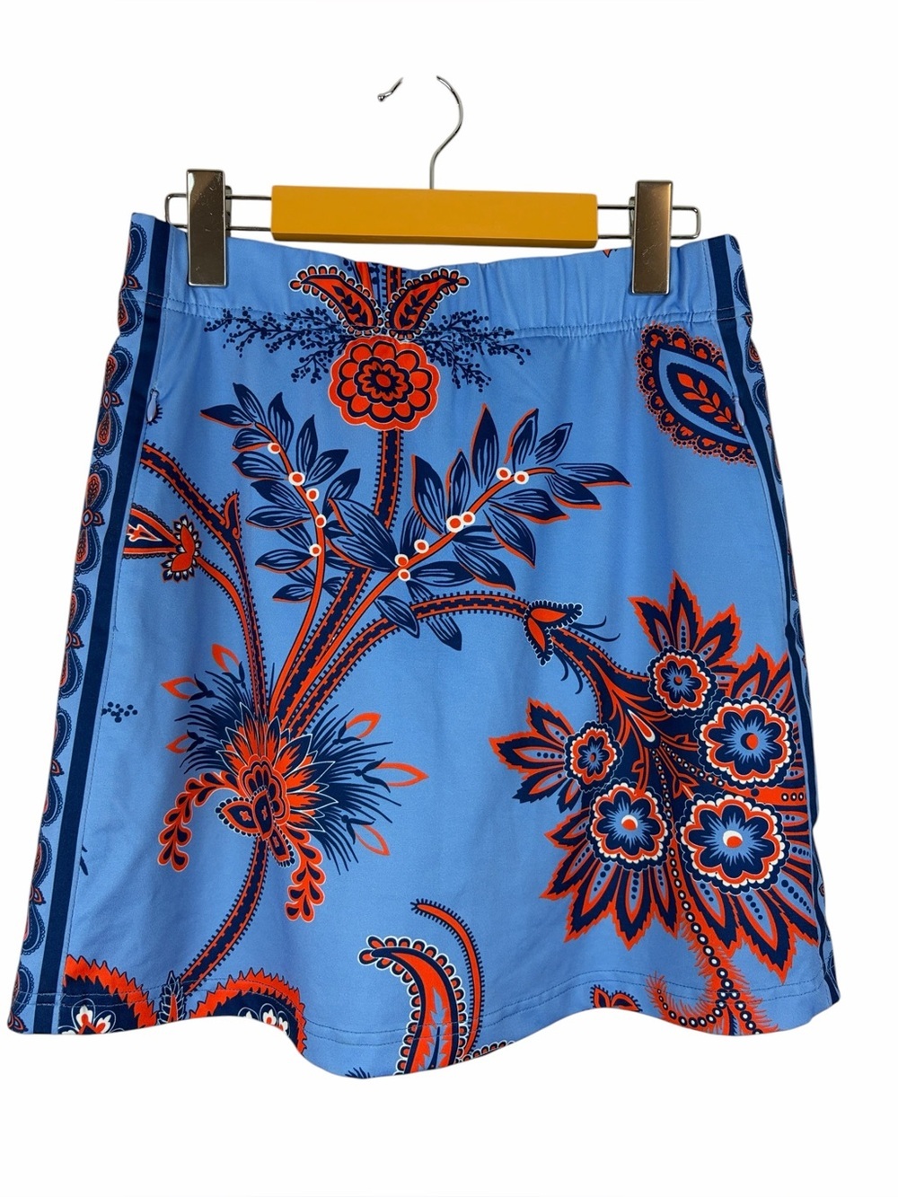 Gretchen Scott Blue Paisley Pull-On Skort Golf Tennis Resort XS